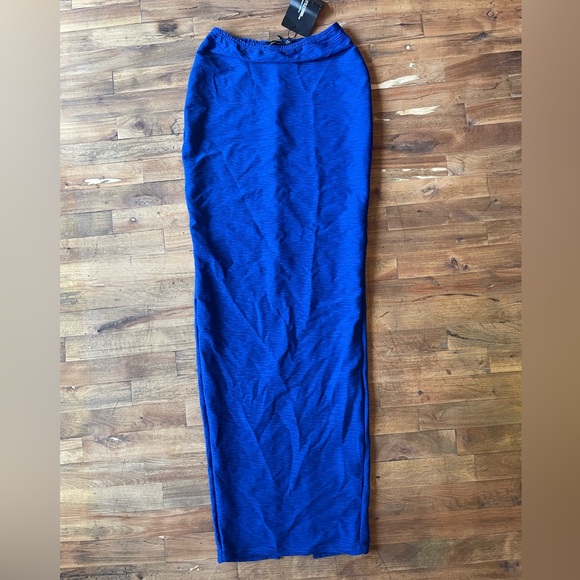 PrettyLittleThing Blue Maxi Skirt - Picture 1 of 4